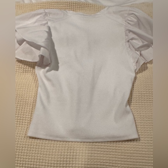 CINQ À SEPT Farren Top White Puff Sleeve Blouse – Size S (NWT) - Picture 6 of 7